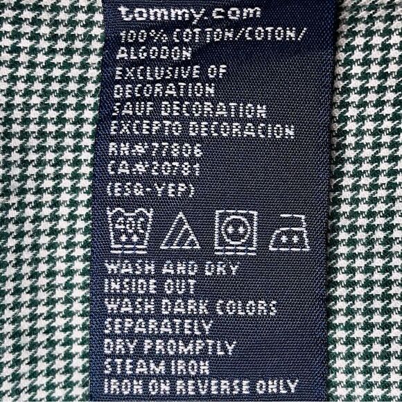 Tommy Hilfiger Mini Houndstooth in Hunter Green/White Men’s M - Picture 6 of 6